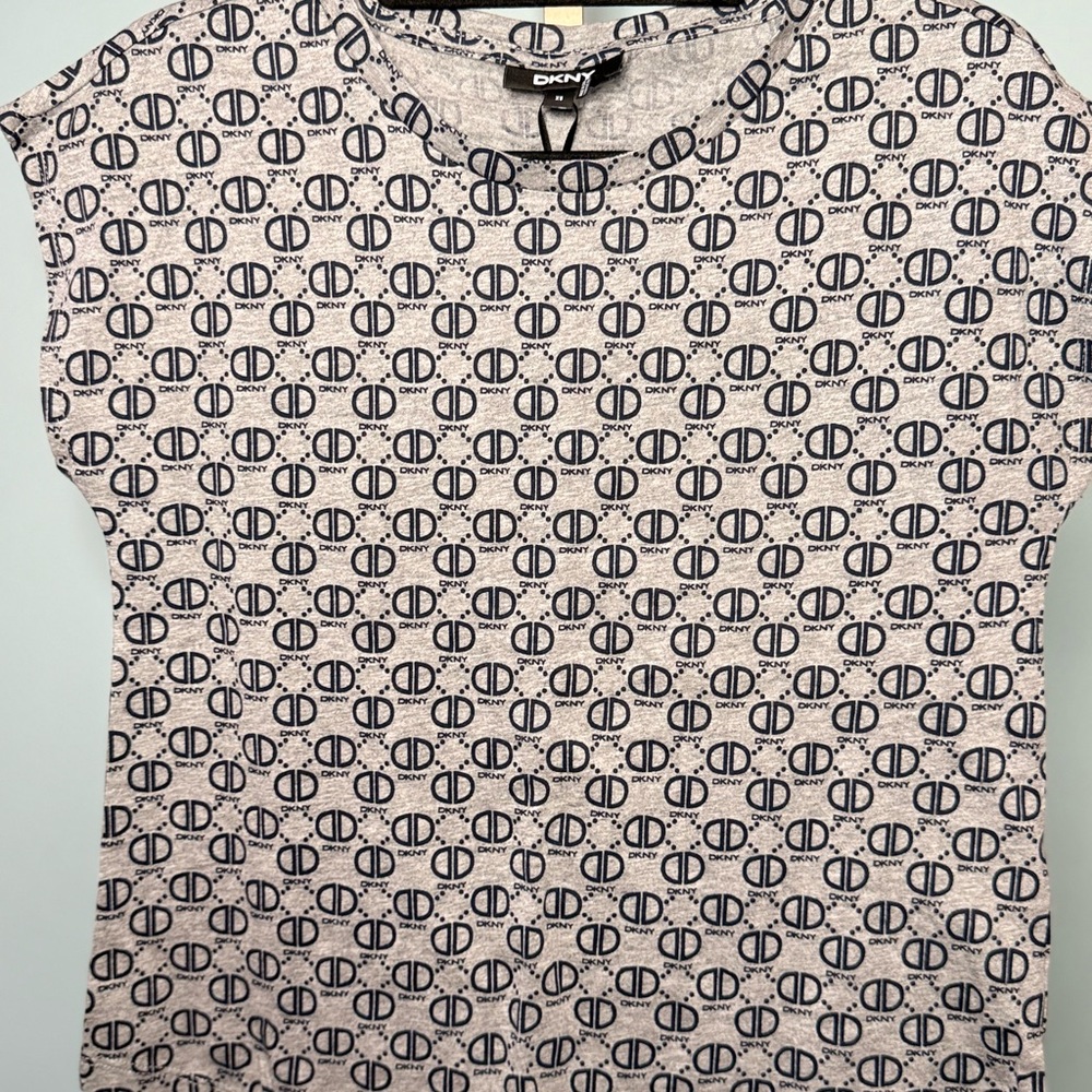 DKNY Blue Fitted Short Sleeve Tee - Picture 3 of 4